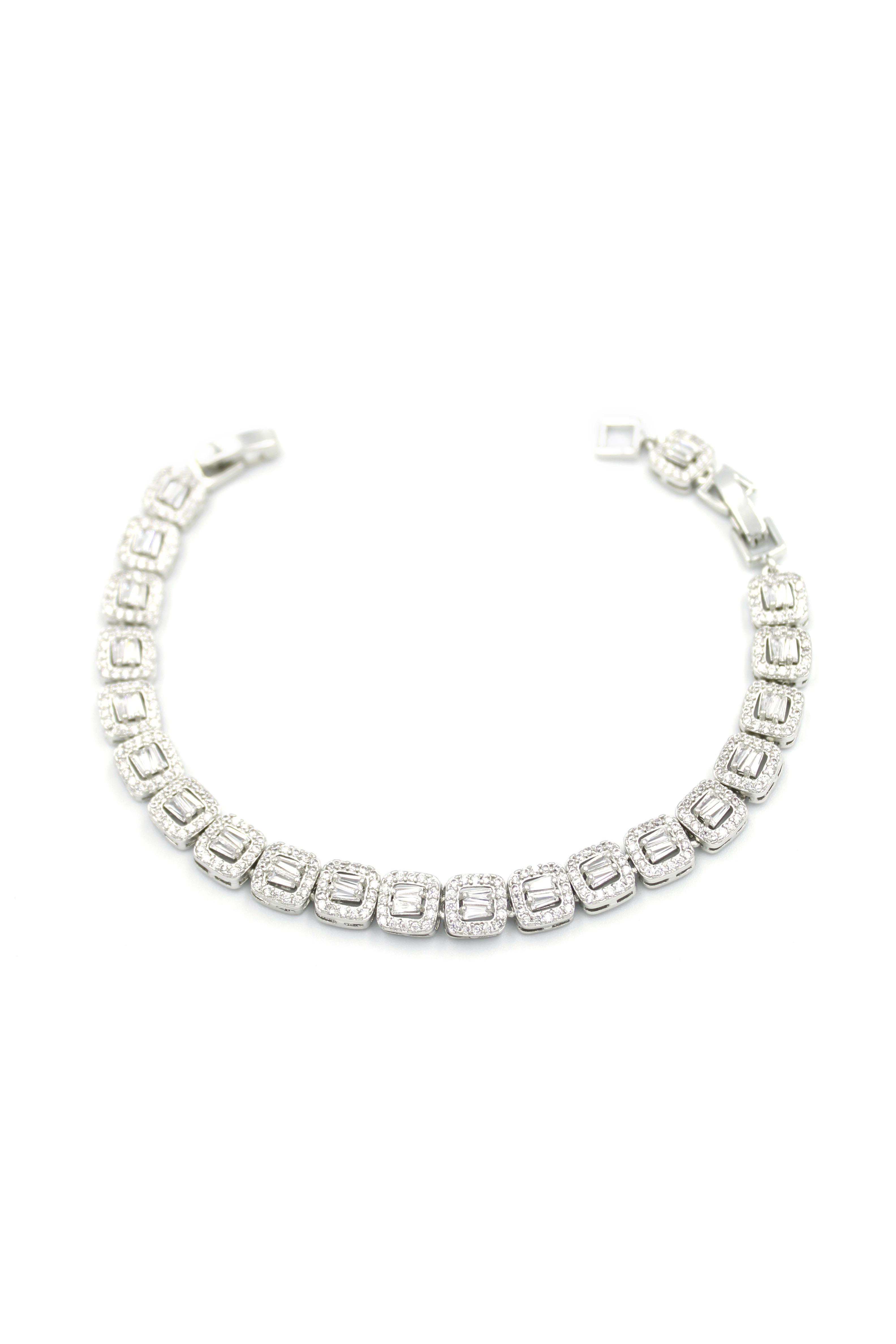 Zirkon Taşlı Bileklik - Gümüş