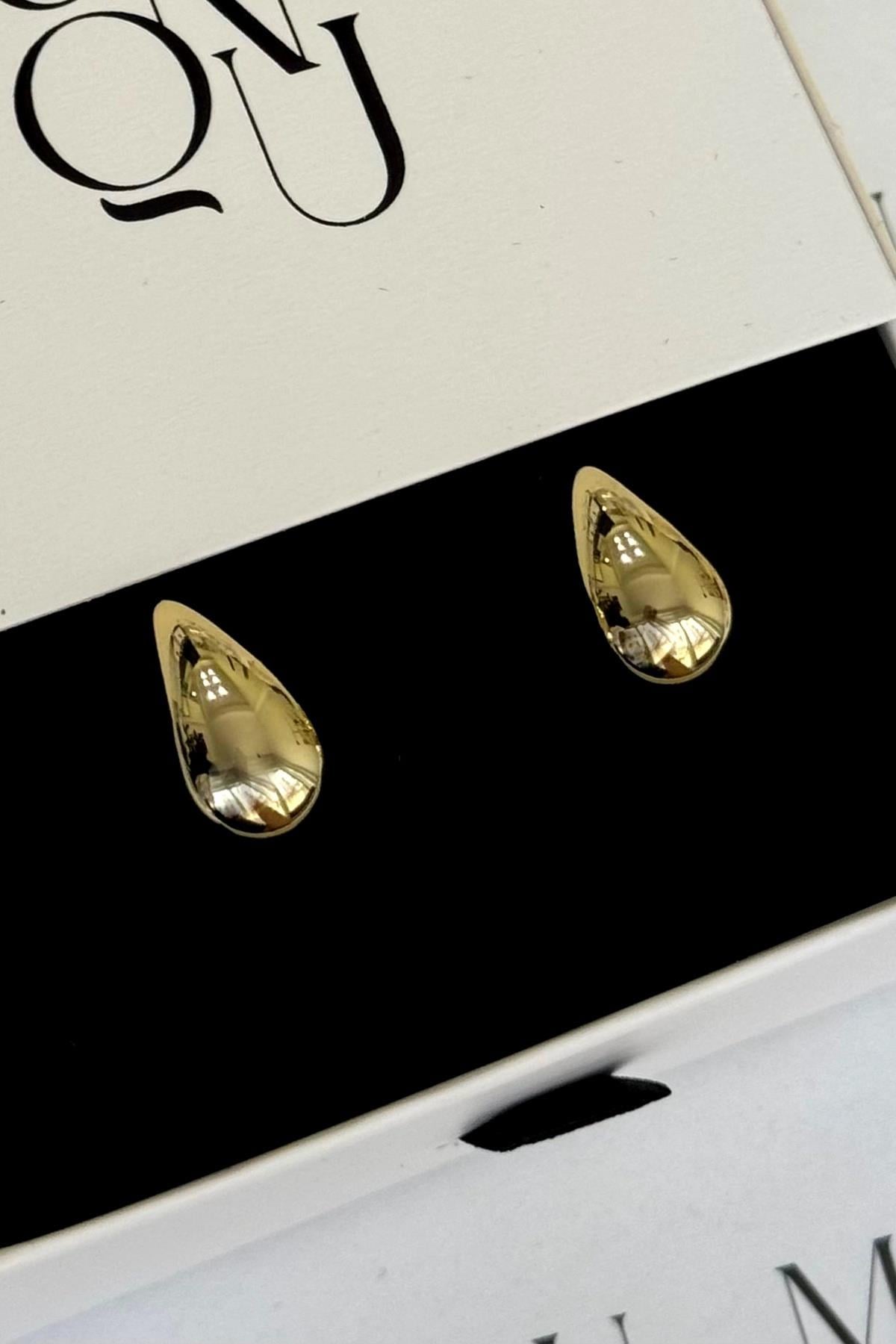 Gold A.K. Mini Btga Damla Küpe