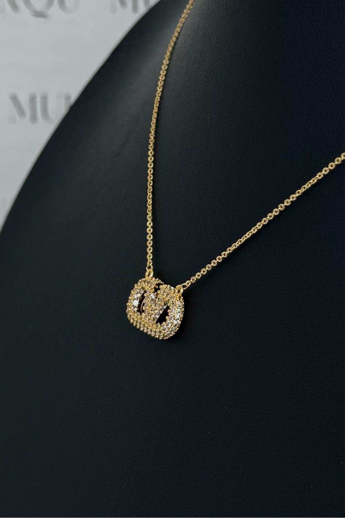 Özel Gold A.K. İthal Taşlı Vlnt Kolye Mini