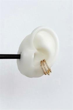 Gold A.K. Taşlı Üçlü Earcuff