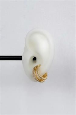 Gold A.K. Taşlı Üçlü Earcuff