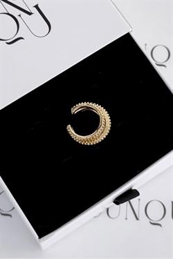 Gold A.K. Taşlı Üçlü Earcuff