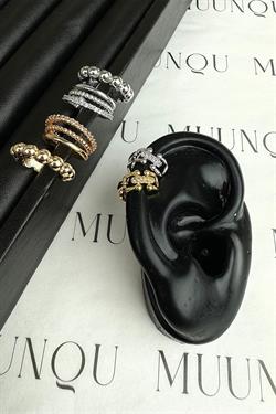 Gold A.K. Boncuk Earcuff