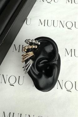 Gold A.K. Boncuk Earcuff