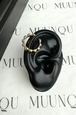 Gold A.K. Boncuk Earcuff