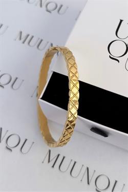 Gold Çelik Baklava Desen Kelepçe