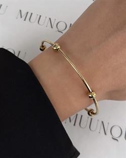 Gold Çelik Beş Toplu Bilezik Çap 6,5cm