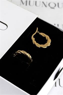 Gold Çelik Burgu Halka Küpe