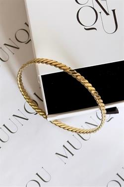 Gold Çelik Burma Bilezik Çap 6-6,5cm