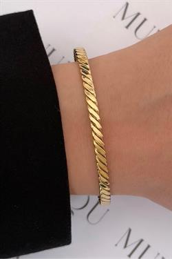 Gold Çelik Burma Bilezik Çap 6-6,5cm