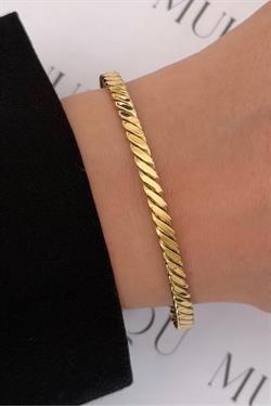 Gold Çelik Burma Bilezik Çap 6-6,5cm