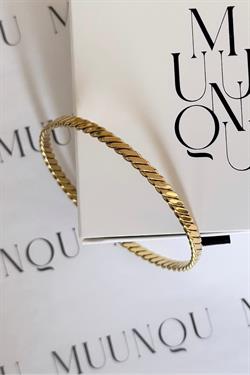 Gold Çelik Burma Bilezik Çap 6-6,5cm
