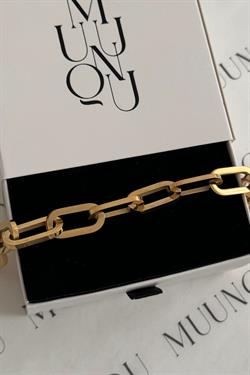 Gold Çelik Büyük Zincir Bileklik