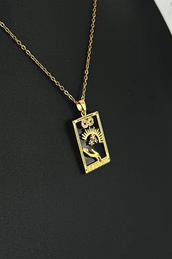 Gold Çelik Dilek Vintage Kolye