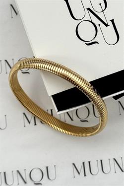 Gold Çelik Esnek Pinterest Bileklik Eni 8mm