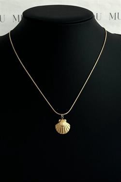 Gold Çelik İstiridye Vintage Kolye