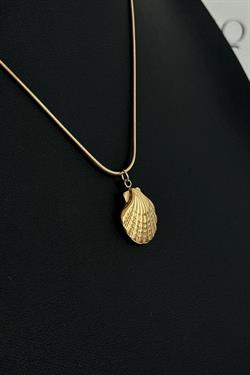 Gold Çelik İstiridye Vintage Kolye