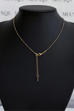 Gold Çelik Taşlı Şans Kolye