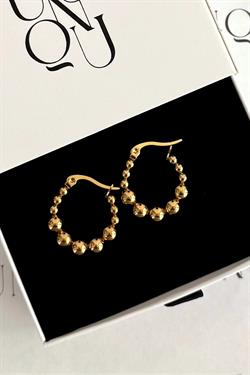 Gold Çelik Toplu Halka Küpe