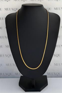 Gold Çelik Uzun 60cm Yılan Zincir Kolye