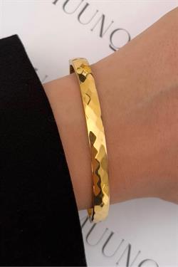 Gold Çelik Yansımalı Dövme Desen Çap 6,5cm Kelepçe