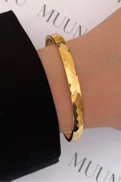 Gold Çelik Yansımalı Dövme Desen Çap 6,5cm Kelepçe