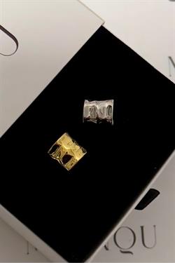 Gold Gümüş A.K. Asimetrik Earcuff 