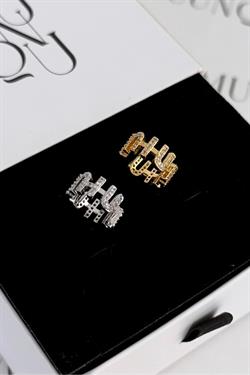 Gold Gümüş A.K. Mmiu Taşlı Earcuff