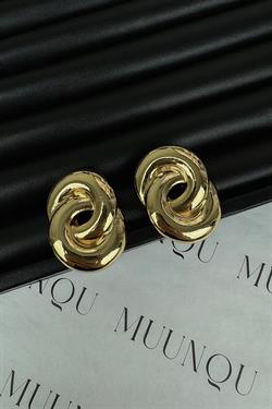 Gold A.K. İç İçe Halka Küpe