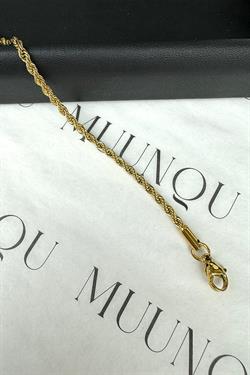 Gold Çelik İnce Burgu Bileklik