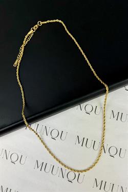 Gold Çelik İnce Burgu Kolye