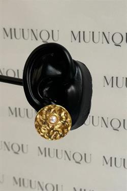 Gold Çelik İncili Dövme Küpe