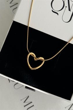 Gold Çelik Kalp Kolye