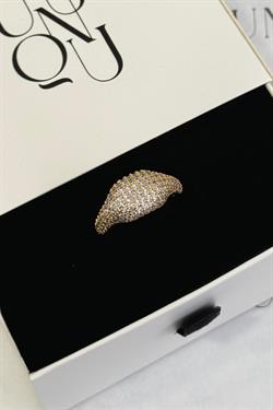 Gold A.K. Komple Taşlı Bombe Yüzük