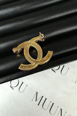 Özel Gold Taşlı C Broş