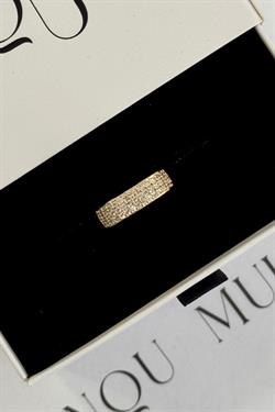Gold A.K. Taşlı Kare Earcuff