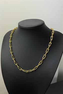 Gold Çelik Tiff Zincir Kolye