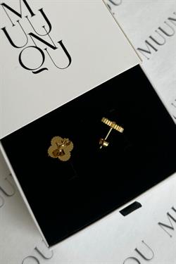 Gold Çelik VC Yonca Küpe