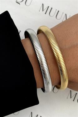 Gümüş Çelik Esnek Pinterest Bileklik Eni 8mm