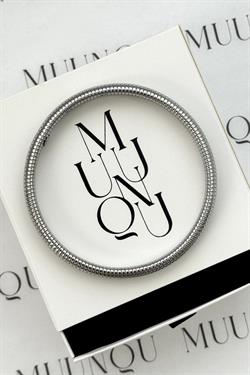 Gümüş Çelik Esnek Pinterest Bileklik Eni 8mm