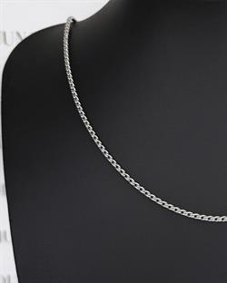 Gümüş Çelik 60-65cm Örgü Zincir Kolye