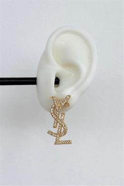 Özel A.K. Gold Ysl Taşlı Küpe