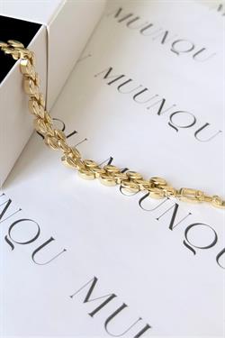Özel Döküm Gold Buğday Eni 7 mm Bileklik