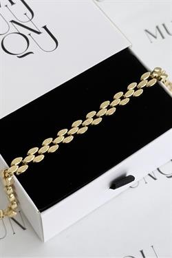 Özel Döküm Gold Buğday Eni 7 mm Bileklik