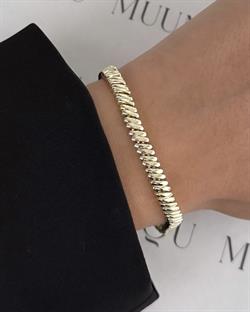 Özel Döküm Gold Çapraz Şerit Bileklik