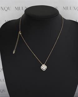 Özel Gold A.K. İthal Zirkon Taşlı VC Yonca Kolye