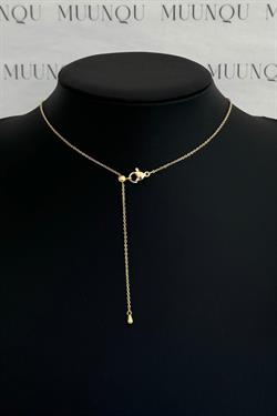Özel Gold A.K. Taşlı Ayarlanabilir Mini VC Model Yonca Choker/Kolye