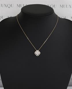 Özel Gold A.K. İthal Zirkon Taşlı VC Yonca Kolye