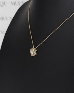 Özel Gold A.K. İthal Zirkon Taşlı VC Yonca Kolye