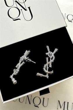 Gümüş A.K. Ysl Şeritli Küpe